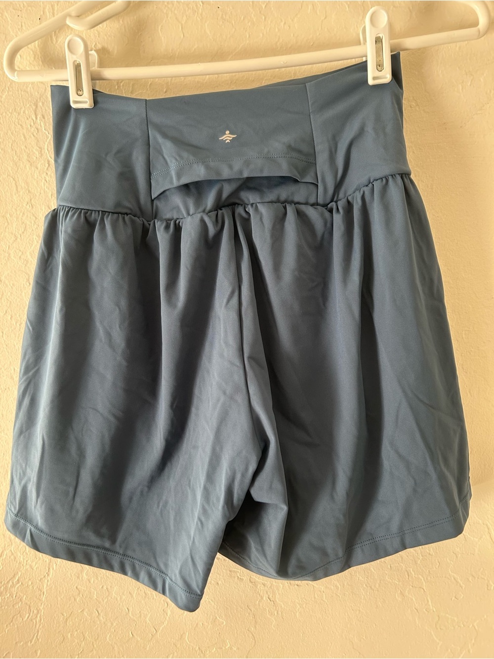 HALARA High-Waist Athletic Shorts in Slate Blue - Picture 2 of 3